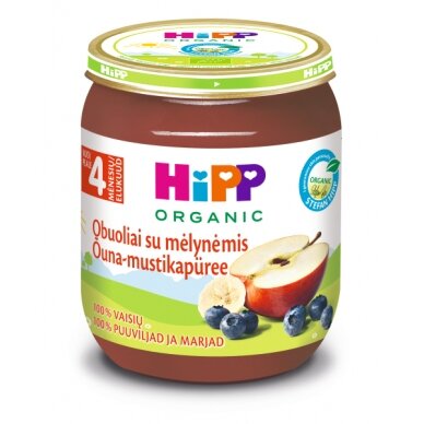 Organic blueberries with apples, 12 pcs.
