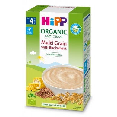 Organic multi grain cereal with buckwheat (no dairy products)