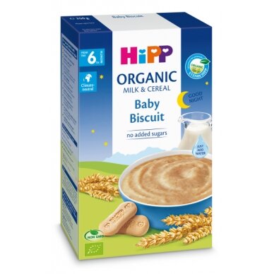 Organic milk porridge with biscuits "Good Night"