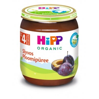 Organic plum puree, 12 pcs.