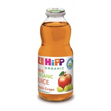 Organic apple and grape juice