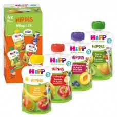 HiPPiS mėgstamų vaisių tyrelių pakuotė (4 x 100 g)