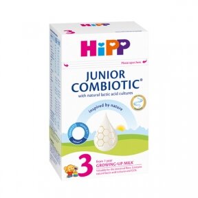 HiPP 3 JUNIOR COMBIOTIC® mišinys pieno gėrimui vaikams nuo 1-erių metų
