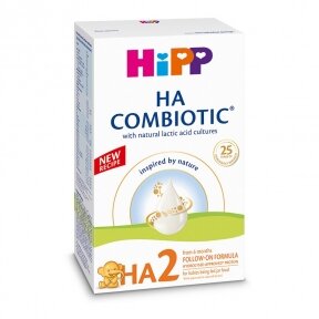 HiPP HA2 Combiotic® tolesnio maitinimo kūdikių pieno mišinys, iš baltymų  hidrolizato