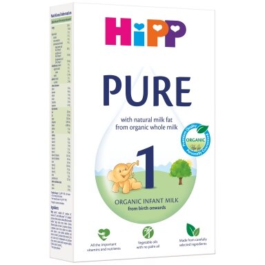 HiPP 1 PURE Ekologiškas pradinio maitinimo kūdikių pieno mišinys HiPP 1 PURE Ekologiškas pradinio maitinimo kūdikių pieno mišinys
