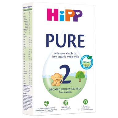 HiPP 2 PURE Ekologiškas tolesnio maitinimo kūdikių pieno mišinys HiPP 2 PURE Ekologiškas tolesnio maitinimo kūdikių pieno mišinys