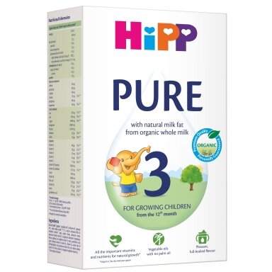HiPP 3 PURE Ekologiškas tolesnio maitinimo kūdikių pieno mišinys HiPP 3 PURE Ekologiškas tolesnio maitinimo kūdikių pieno mišinys