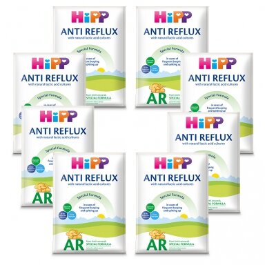HiPP Anti-Reflux specialios medicininės paskirties pieno mišinys kūdikiams 8 x 22 gr. HiPP Anti-Reflux specialios medicininės paskirties pieno mišinys kūdikiams 8 x 22 gr.