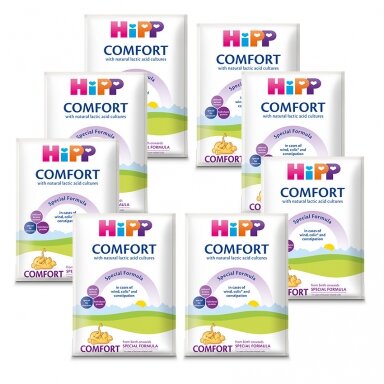 HiPP COMFORT specialios medicininės paskirties mišinys kūdikiams 8 x 22 gr. HiPP COMFORT specialios medicininės paskirties mišinys kūdikiams 8 x 22 gr.
