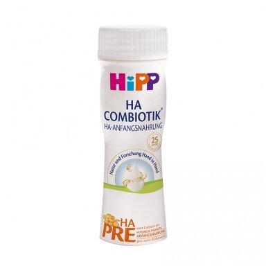 HiPP HA PRE COMBIOTIK® Pradinio maitinimo kūdikių mišinys. Paruoštas vartoti. HiPP HA PRE COMBIOTIK® Pradinio maitinimo kūdikių mišinys. Paruoštas vartoti.
