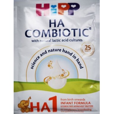HiPP HA1 Combiotic® pradinio maitinimo mišinys, iš baltymų hidrolizato kūdikiams nuo gimimo HiPP HA1 Combiotic® pradinio maitinimo mišinys, iš baltymų hidrolizato kūdikiams nuo gimimo