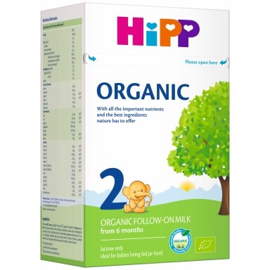 HiPP ORGANIC 2 ekologiškas tolesnio maitinimo kūdikių pieno mišinys HiPP ORGANIC 2 ekologiškas tolesnio maitinimo kūdikių pieno mišinys