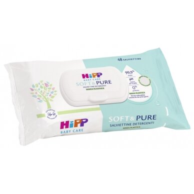 HiPP Babysanft drėgnos servetėlės 99,9 % vandens. 1